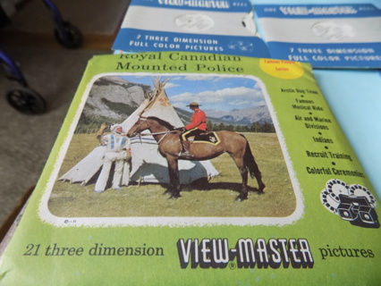 Vintage 1956  21 three dimensional View-Master pictures 3 disc Royal Canadian Mounties Police