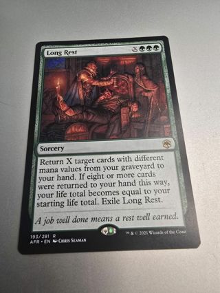 Magic the gathering mtg Long Rest rare card Forgotten Realms