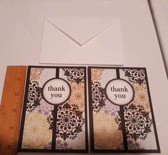 2 Thank You cards (with Envelopes)