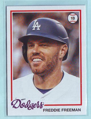 2022 Topps Archives Freddie Freeman Baseball Card # 107 Dodgers