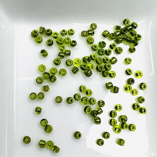 Lime Green Iridescent 2mm Seed Beads 