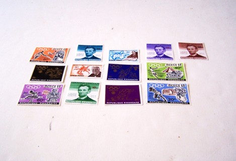 Rwanda Postage Stamps set of 13 unused