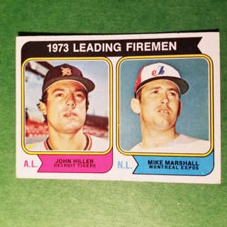 1974 - TOPPS BASEBALL CARD NO. 208 - 1973 LEADING FIREMEN