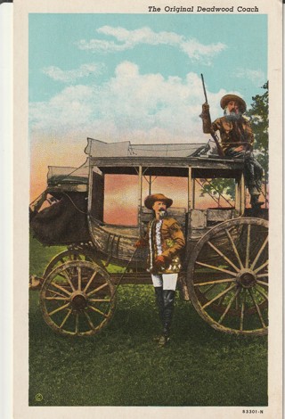 Vintage Unused Postcard: e: Deadwood Coach