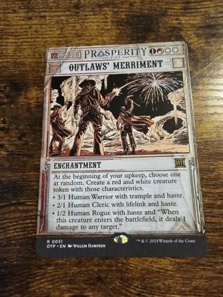 Magic the gathering mtg Outlaws Merriment rare card Breaking News