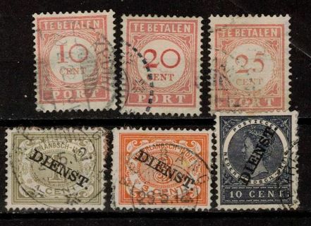 Dutch Indies Back of Book Stamps