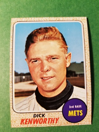 1968 - TOPPS EXMT - NRMT BASEBALL - CARD NO. 63 - DICK KENWORTHY - METS