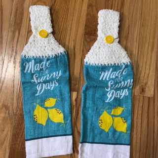 BN Pair of Crochet Kitchen Towels.#P21