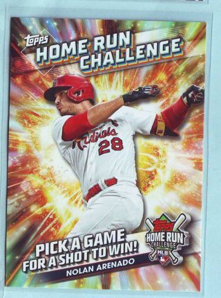 2024 Topps UNUSED Nolan Arenado HOME RUN CHALLENGE Baseball Card # HRC-23 Cardinals