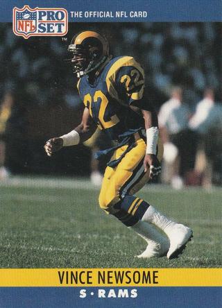 Tradingcard - Football 1990 Pro Set #171 - Vince Newsome RC - Los Angeles Rams