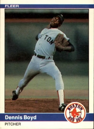 1984 Fleer Baseball Card #393 Dennis Boyd