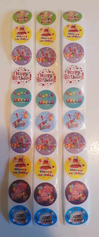 30 Happy Birthday Stickers