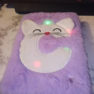 Think Christmas-Lighted Light Purple C with Cat Journal