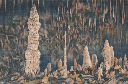 Vintage Unused Postcard: h: Caves in New Mexico, Devil's, Tea Table 