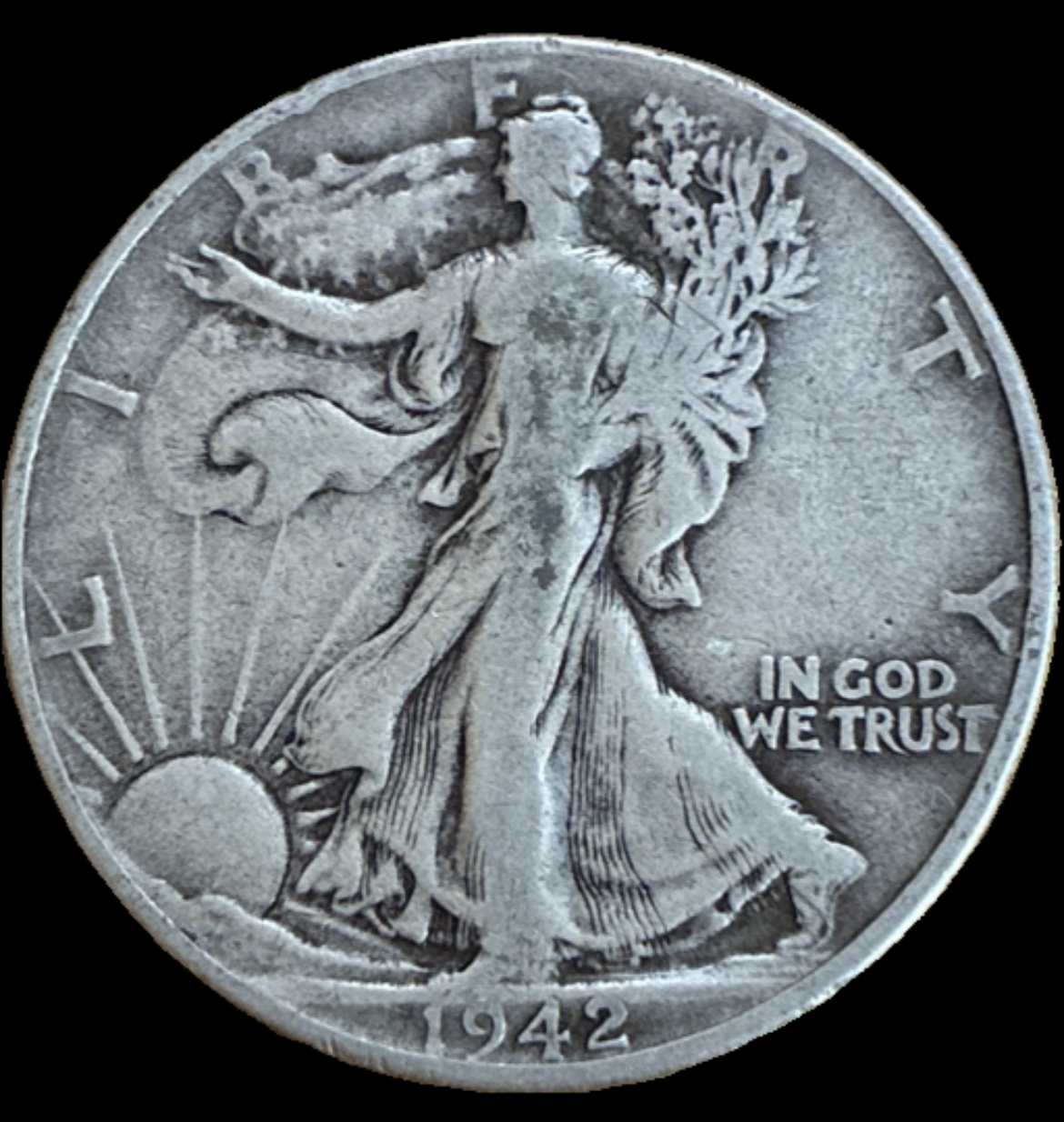 FREE: 1942 Walking Liberty Half Dollar USA Fifty Cent Coin 90% Silver