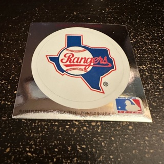 Texas rangers sticker 