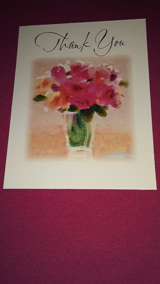 Floral Vase Notecard - Thank You