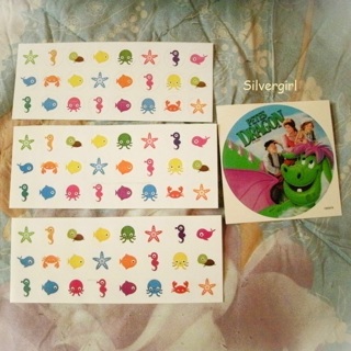 3 Sheets Tiny Ocean Animals Plus Pete Dragon Sticker