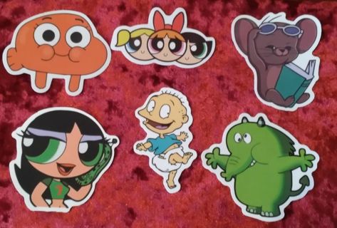 6 - "CARTOON STICKERS" ( 1 Free Sticker w/ win)