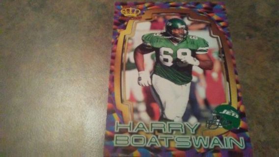 1997 PACIFIC HARRY BOATSWAIN NEW YORK JETS FOOTBALL CARD# 47