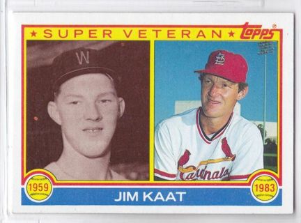 Jim Kaat 1983 Topps Super Veteran Washington Senators St. Louis Cardinals