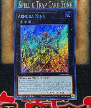 Secret Rare Holo Yugioh Card Ashura King Yugioh card