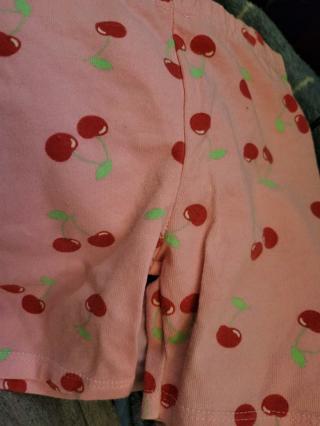 Girl’s shorts with cherries on them #1