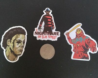 3 Variety Cartoon Horror stickers (#1)