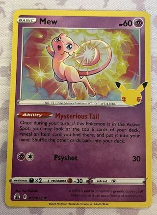 NM Holo Mew Pokemon card