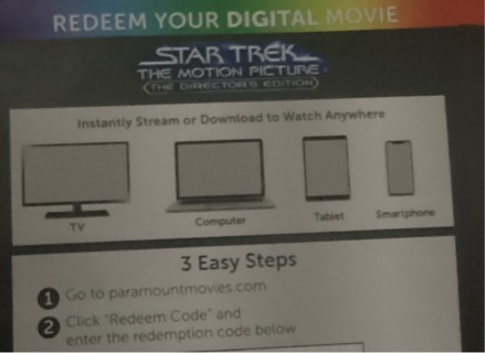 Star Trek 1-6 4K Codes