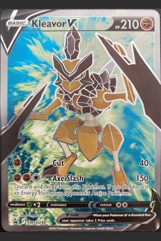 NM Ultra Rare Kleavor V Textured Full Art Pokemon card TCG SWSH