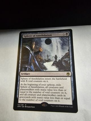 Magic the gathering mtg Sphere of Annihilation rare card Forgotten Realms