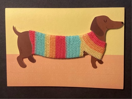New Birthday Card with removable dachshund dog magnet