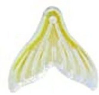 10pc Lght Yellow-Cream Glass Mermaid Tail Charms Lot 3 (PLEASE READ DESCRIPTION)