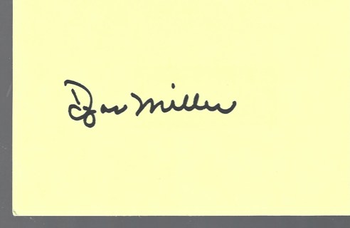 DYAR MILLER INDEX CARD SIGNED 1975-81 ORIOLES NY MET