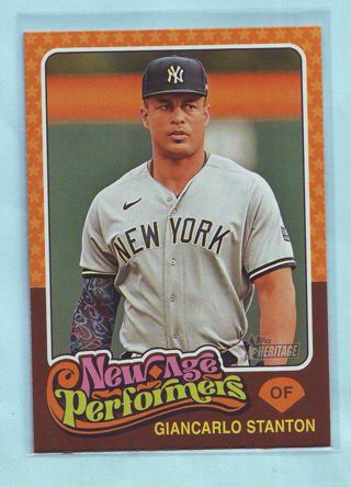 2024 Topps Heritage NEW AGE PERFORMERS Giancarlo Stanton Baseball Card # NAP-16 Yankees