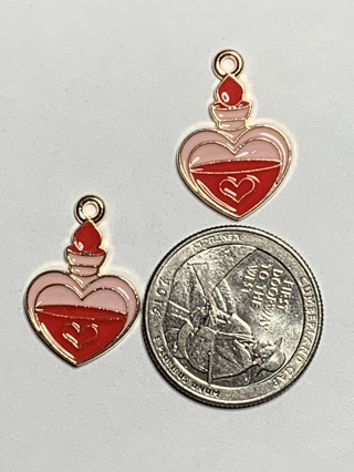 ♥♥VALENTINE’S DAY CHARMS~#38~SET 3~SET OF 2 CHARMS~FREE SHIPPING ♥♥