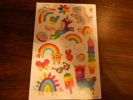 RAINBOWS, LOVE, and LAUGH fun stickers