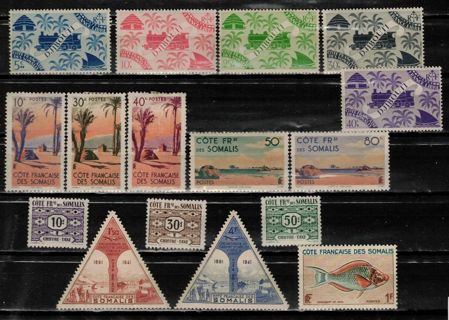 Somali Coast Stamps 1941-1959