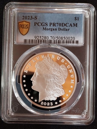 2023-S MORGAN PROOF SILVER DOLLAR PR70DCAM PCGS