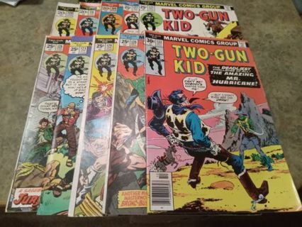 10 VINTAGE WESTERN MARVEL COMICS TWO GUN KID COMIC BOOK- ISSUED FROM 1948 TO 1977