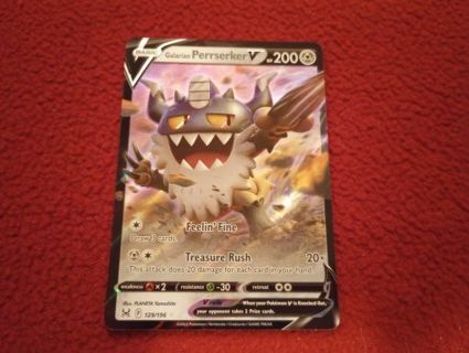 POKEMON LOST ORIGINS GALARIAN PERRSERKER V CARD #428