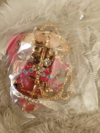 RED AND PINK CAROUSEL BETSEY JOHNSON NECKLACE