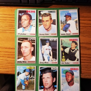 9 - LOT -1970 TOPPS EX/EXMT - BASEBALL CARDS