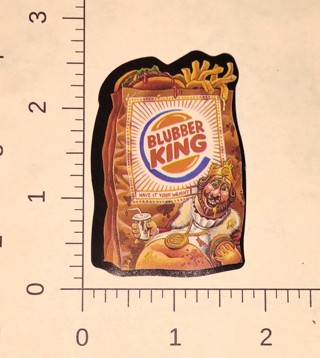 Blubber King Funny Snack Vinyl Decal Sticker- Laptop- Craft - Scrapbook