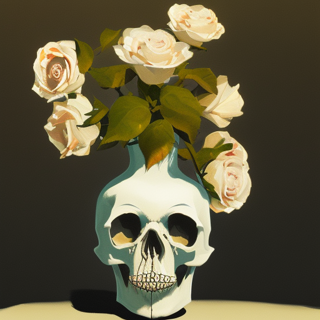 Listia Digital Collectible: Rose Skull Love