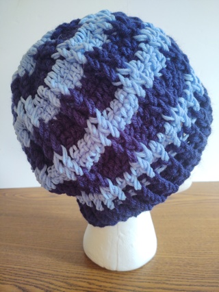 Hand Crocheted Ribbed Hat 