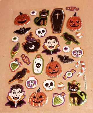 HALLOWEEN FOIL STICKERS STYLE 3