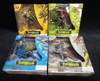 Brand New Lot of 4 Box Set Mini Dragon Action Figures Digo Toys Collectors Gift