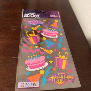 Sticko happy birthday stickers 